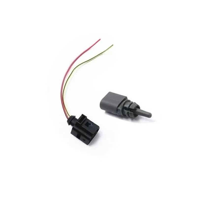 Ambient Air Temperature Sensor With Connector Plug 5QD820535 8Z0820535B 1J0973702 For Audi A3 A4 S5 Q5 VW Golf 7 MK7 Tiguan CC
