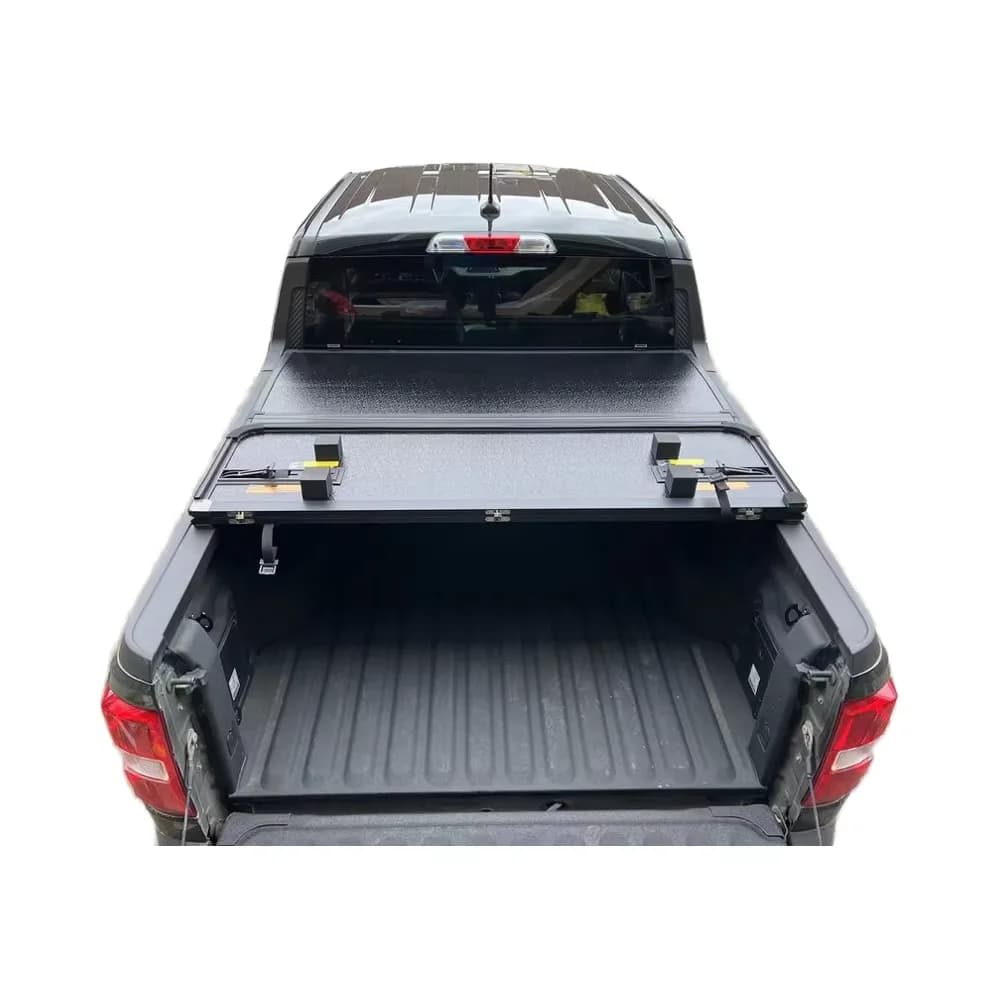 Waterproof Manual Retractable Fiberglass Tonneau Cover with Locking and Roll-Up Operation for  Navara Pick-up Trucks