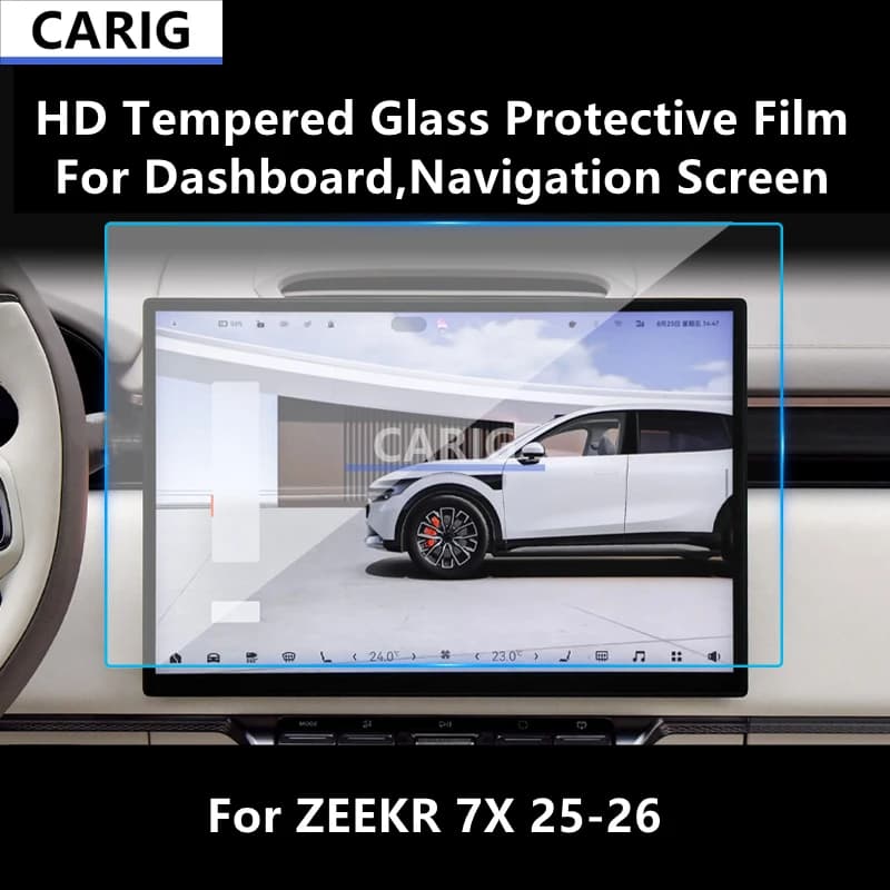 For ZEEKR 7X 25-26 Dashboard,Navigation Screen HD Tempered Glass Protective Film Anti-scratch Accessorie Refit