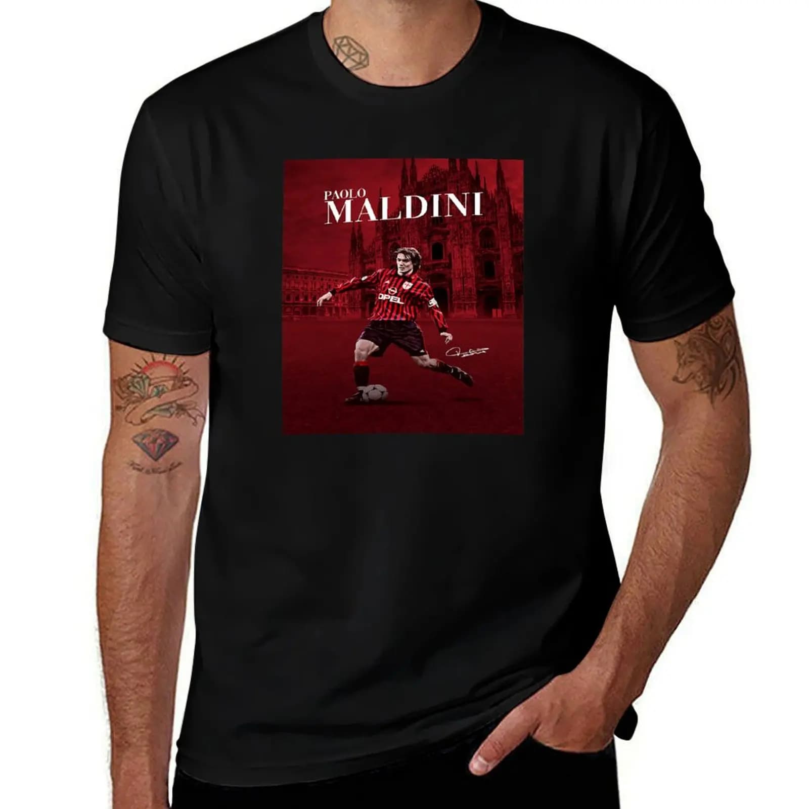 Paolo Maldini T-Shirt Work Daily Short Sleeve Top T-Shirt
