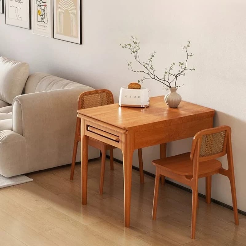 CX small household solid wood retractable dining table modern simple table and chair combination