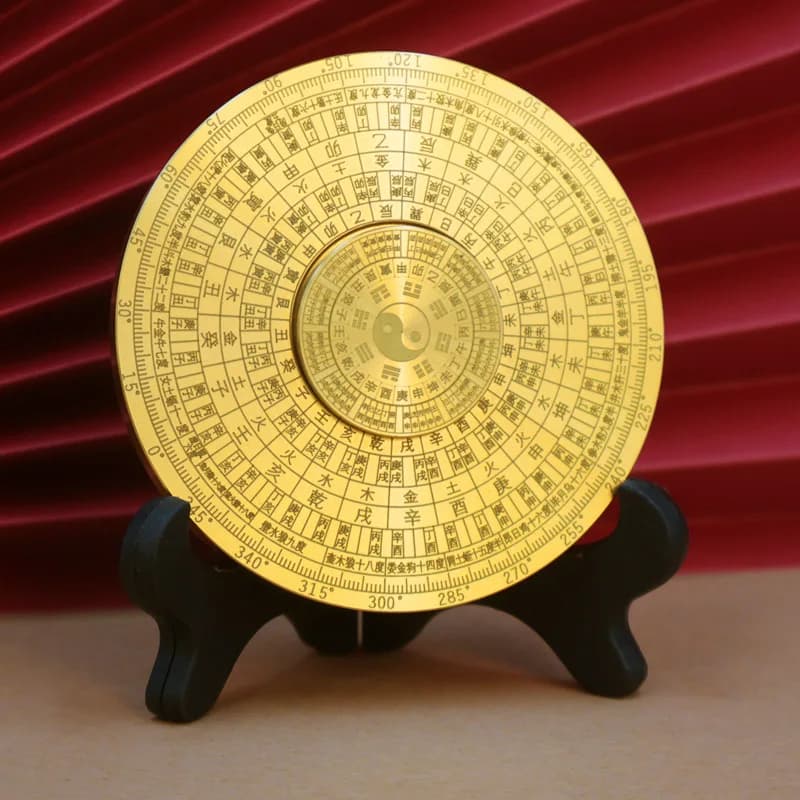 Brass Compass Desktop Decoration Thickened Multi-layer Star Zodiac Eight Trigrams Stress Relief Fidget Spinner Handheld Toy
