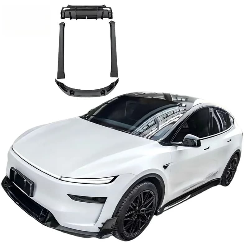 2025+ Model Y CMST Style Carbon Fiber Aerodynamic Kit Front Lip Canard Side Skirts Rear Diffuser Exterior Modified Accessories