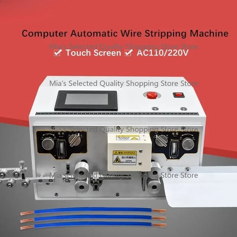 0.1-35mm2 Automatic Adjustable Computer Wire Stripping Peeling Cutting Machine Touch Screen 508C 508SDE Cable Cutter Stripper