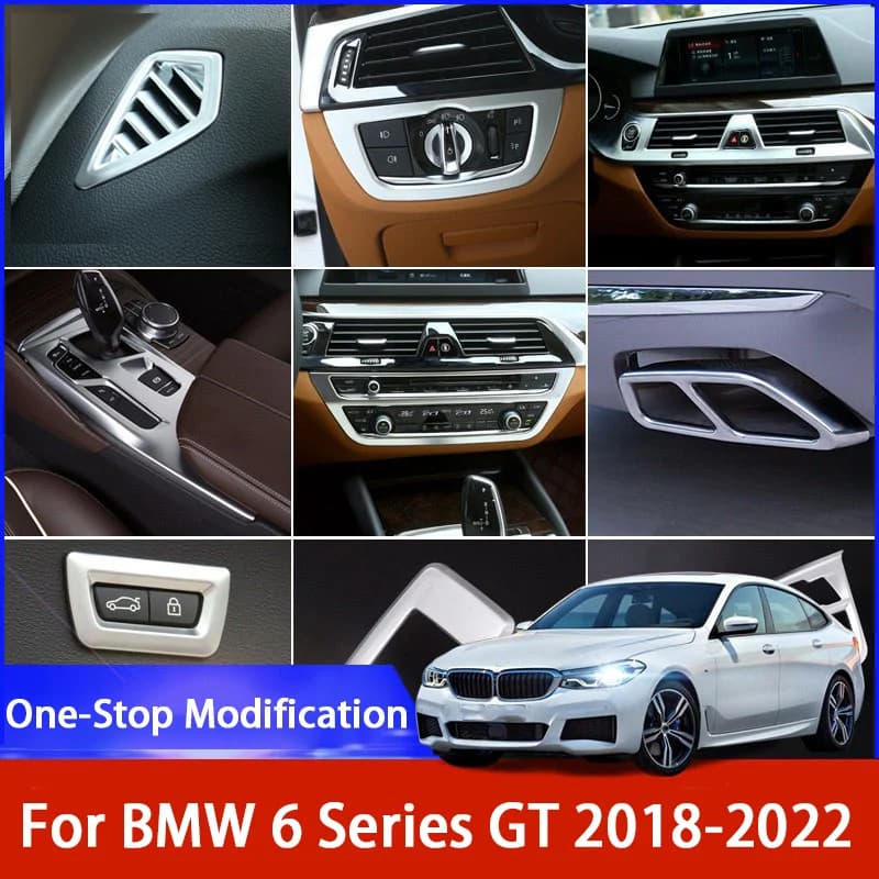 For BMW 6 Series GT 630i 640i 2018-2022 Center Console Air Vent Frame Trim Kit Interior Car Accessories
