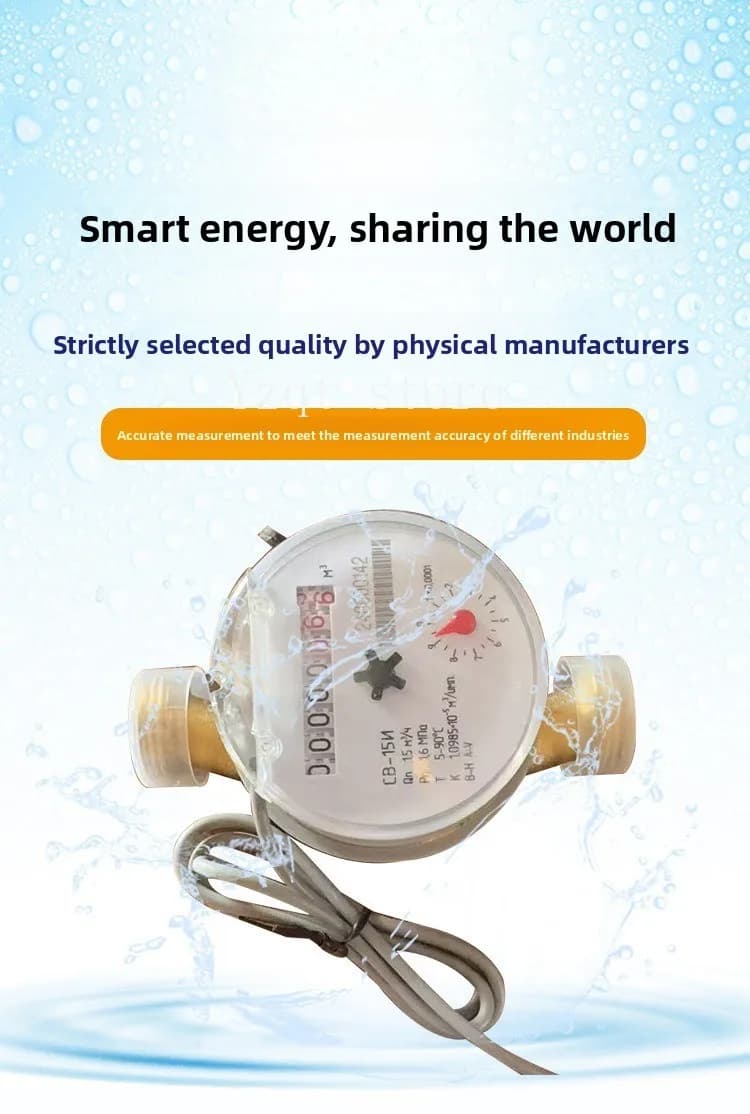 Cross-border intelligent dry copper shell single-beam water meter High-sensitivity tap water meter Rotor type thread