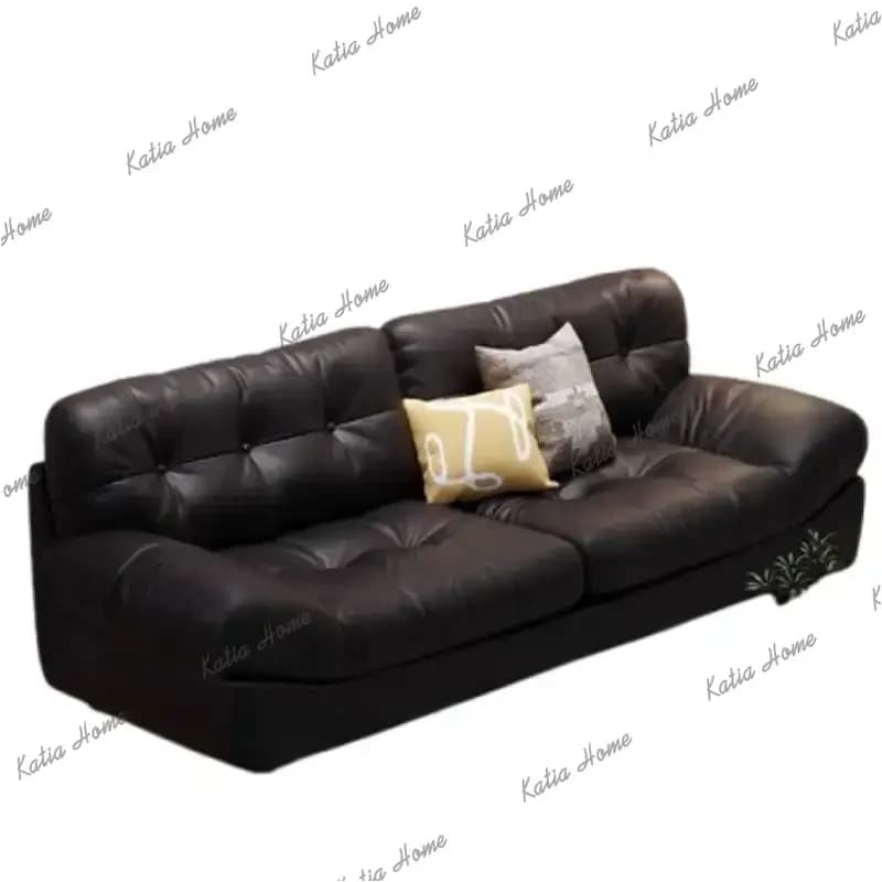 Factory Direct Retro Designer Living Room Sofas Black European Modern Lazy Living Room Sofas Couch Floor Arm Divano Soggiorno Ho
