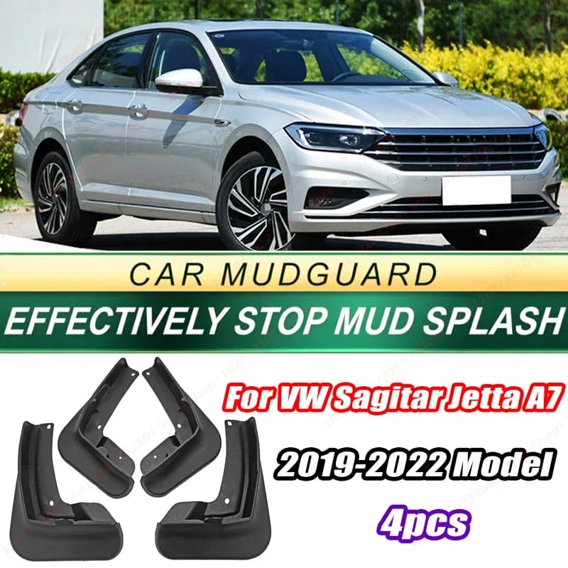 For VW Sagitar Jetta A7 2019-2022 Model 4PCS Front Rear Mud Flaps Splash Guards Fender Mudguards Auto Accessories