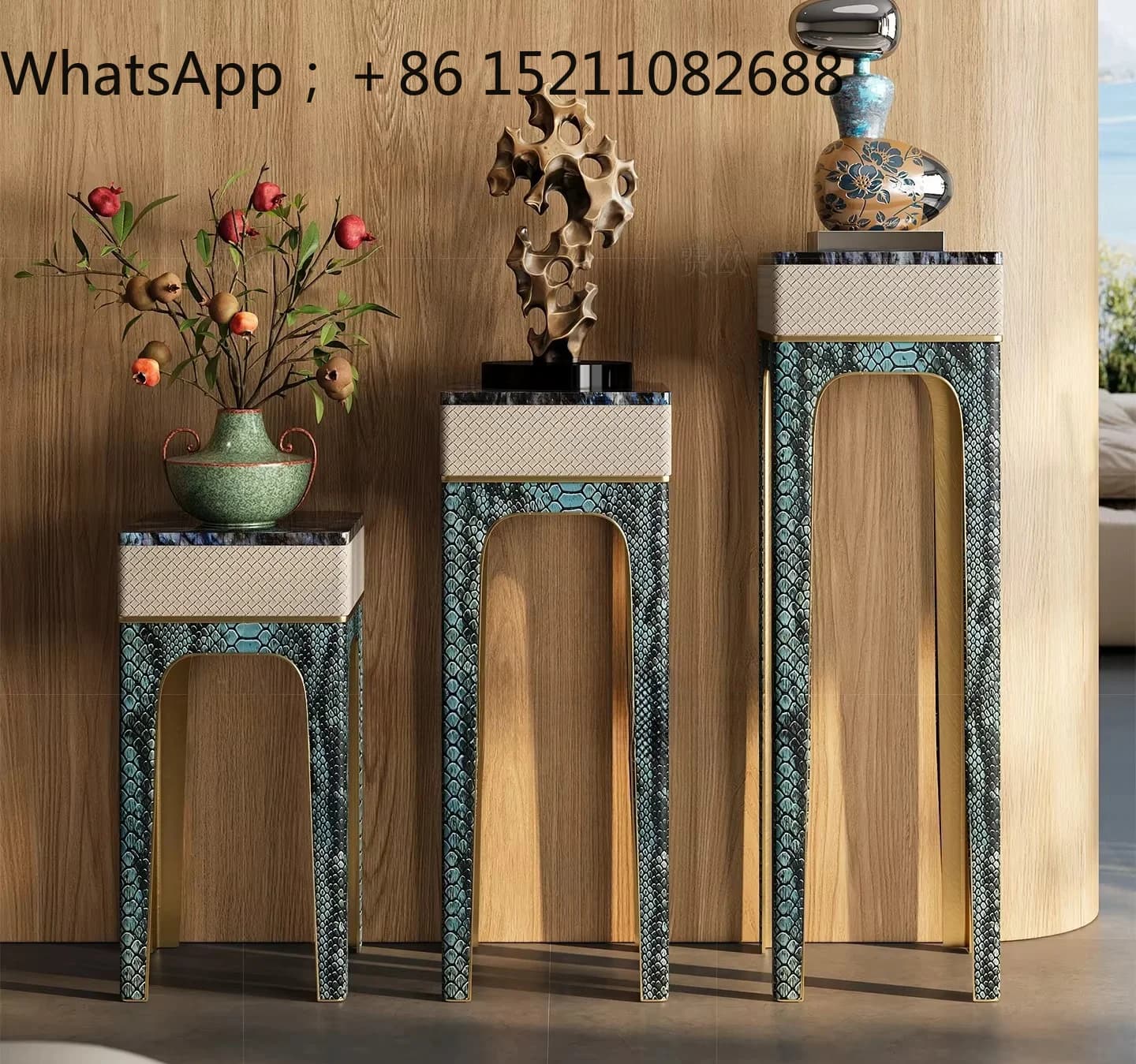 SCY premium light luxury flower table living room bedroom study shelf decorative ornament floor flower stand