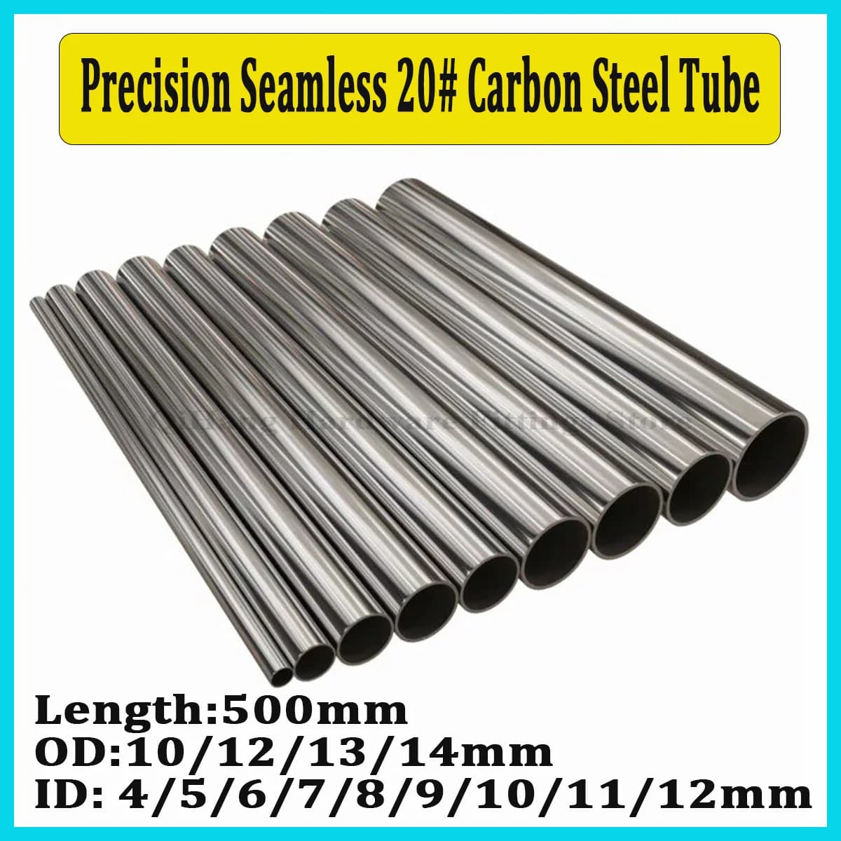 1Pcs 500mm Precision Seamless 20# Carbon Steel Tube, Hollow Round Metal Pipe OD10-14mm ID4-12mm for Home DIY & CNC Machining