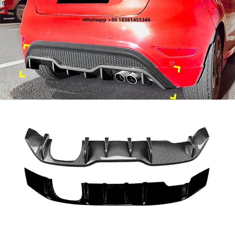 For  Fiesta ST MK7 2008-2017 Factory Supply Auto Parts ABS Gloss Black Rear Bumper Lip Diffuser Bumper