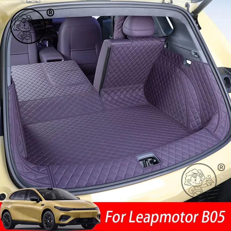 For Leapmotor B05 2026 2027 Car Trunk Mats Leather Rear Cargo Waterproof Carpet Storage Pad Auto Interior Accessories