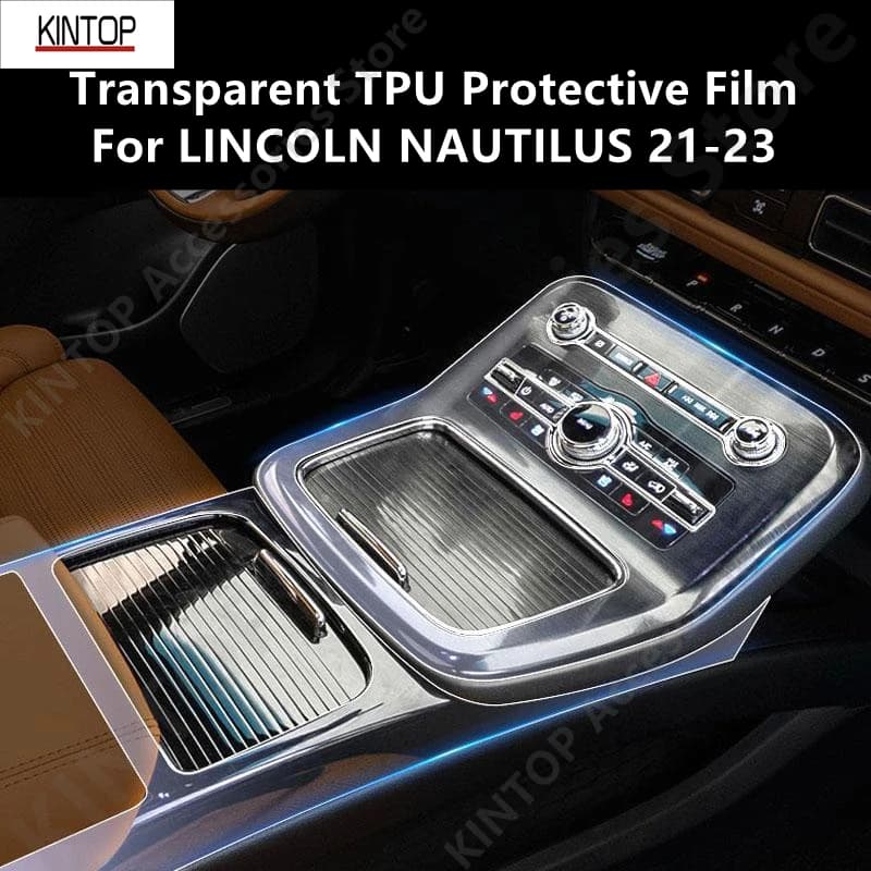 For LINCOLN NAUTILUS 21-23 Car Interior Center Console Transparent TPU Protective Film Anti-scratch Repair Accessories Refit