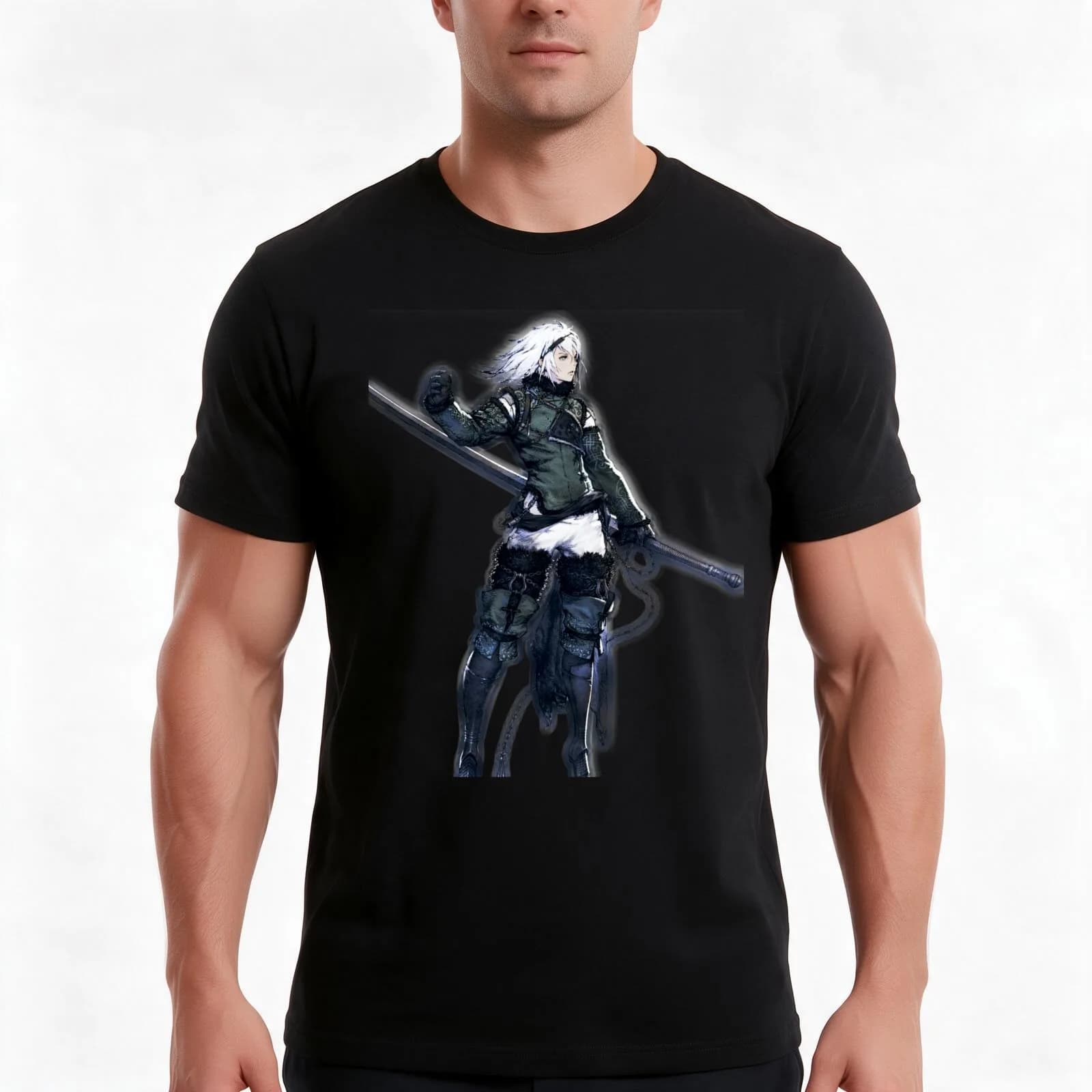 Nier brother - Nier Replicant T-Shirt, Summer Casual Cotton Tee, Oversized Streetwear Tops, Vintage Graphic Print, 100% Cotton