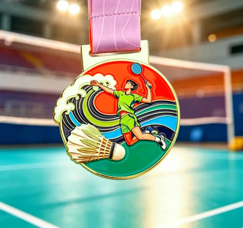 Customized Signed Medals For The Common Award Of Badminton Competitions In Metal Material