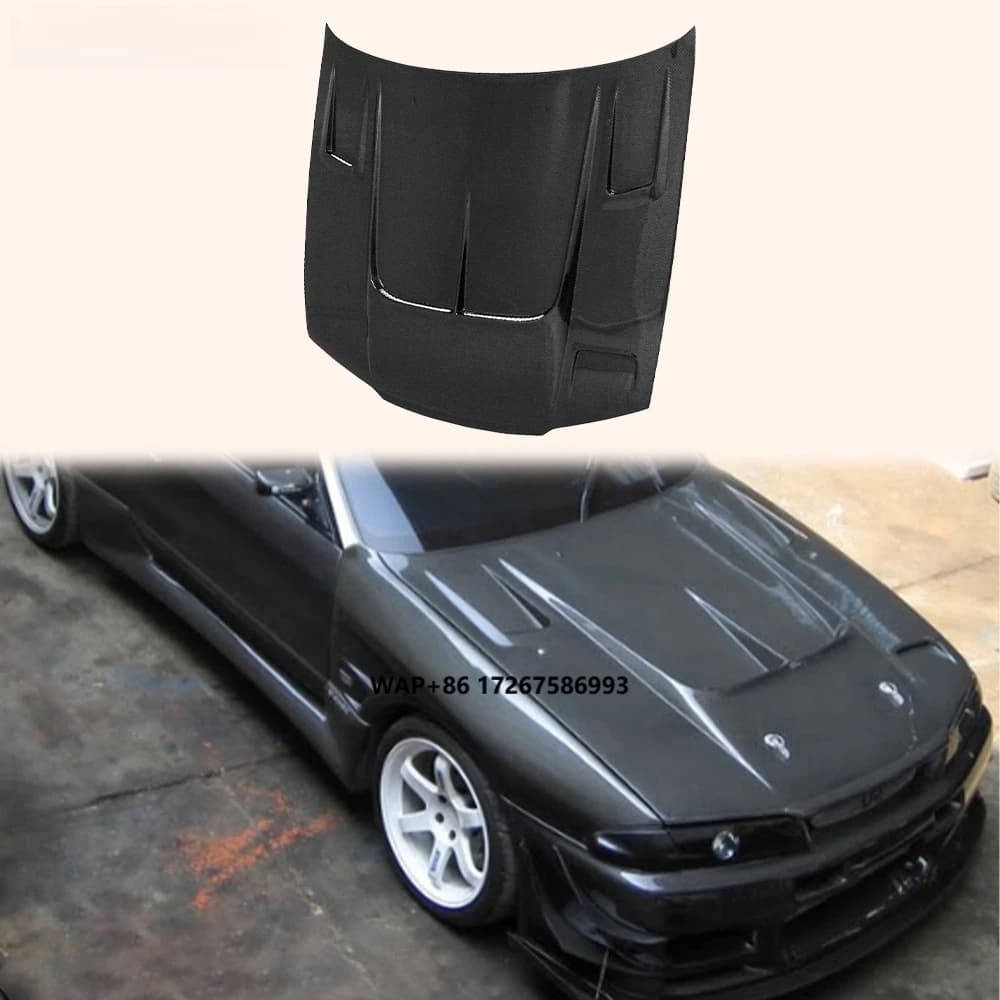 For Skyline R32 GTS Only 89-93 Carbon TT Style Front Vented Cooling Hood