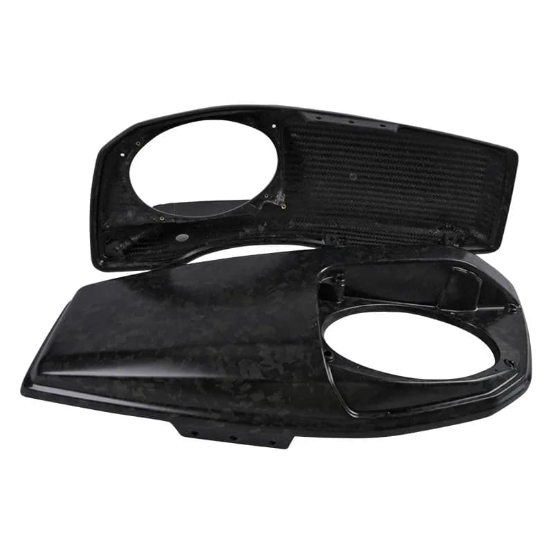 Black Motorcycle Forged Carbon Fiber Side Box Top Cover Audio Model for 2025 Street Glide Ultra (FLHXU)