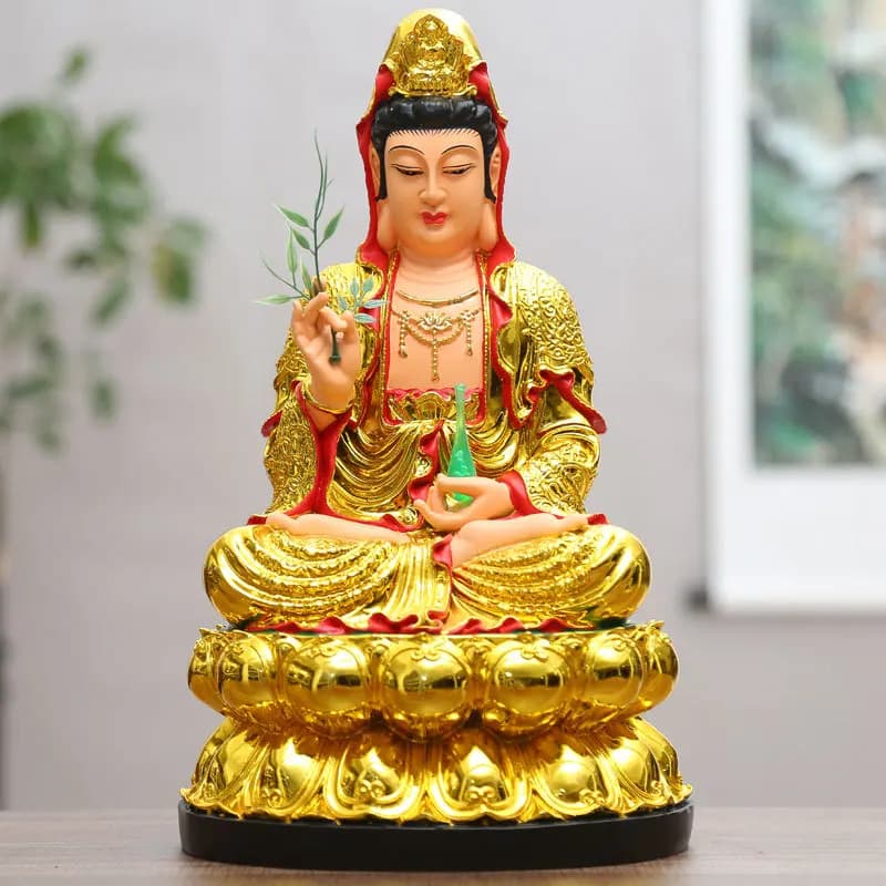 Buddha statue, Guanyin Buddha statue at home, resin Guanyin Buddha statue ornament
