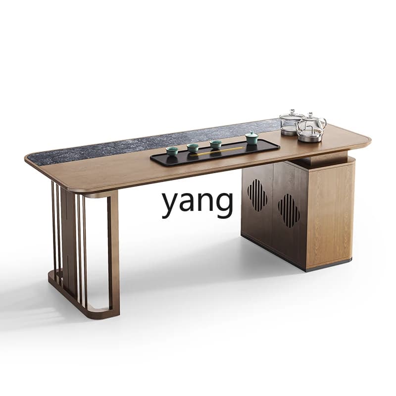 LH new Chinese solid wood tea table office light luxury wood craft tea table