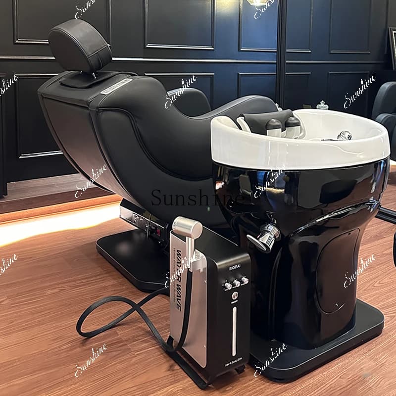 Intelligent electric massage hair care scalp care chair multi-functional rotating integrated massage flush bed  TF
