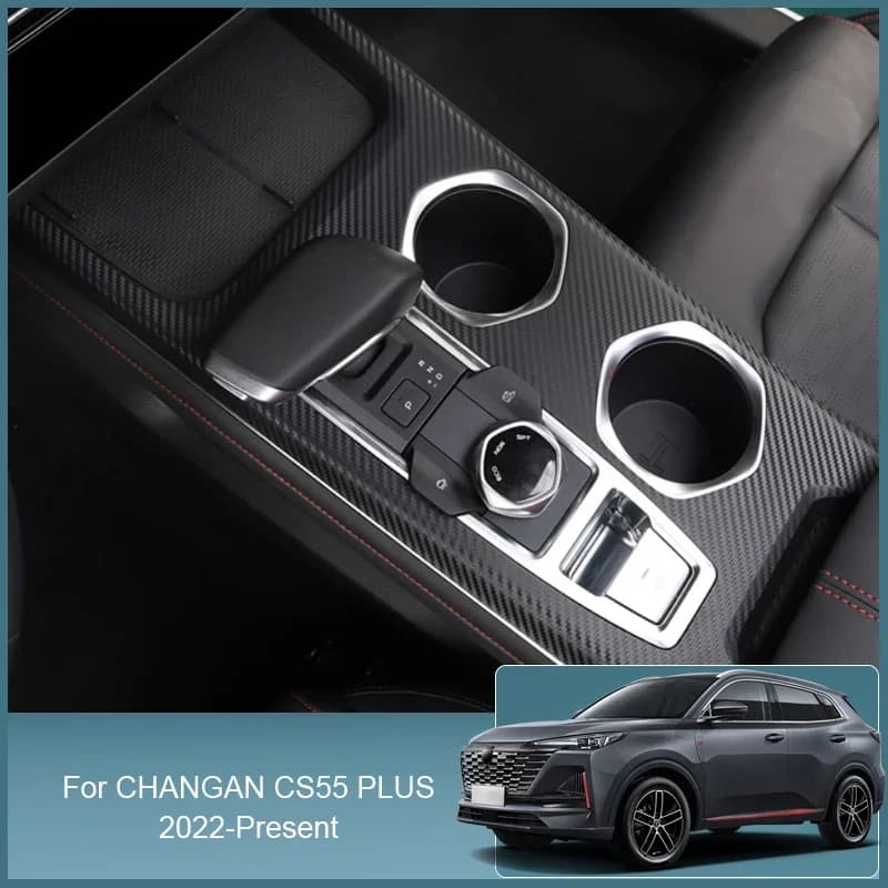 Car Interior Sticker For CHANGAN CS55 Plus 2022-2025 Lifting Window Panel Decal Gear Door Dashboard Protective Film Accessory