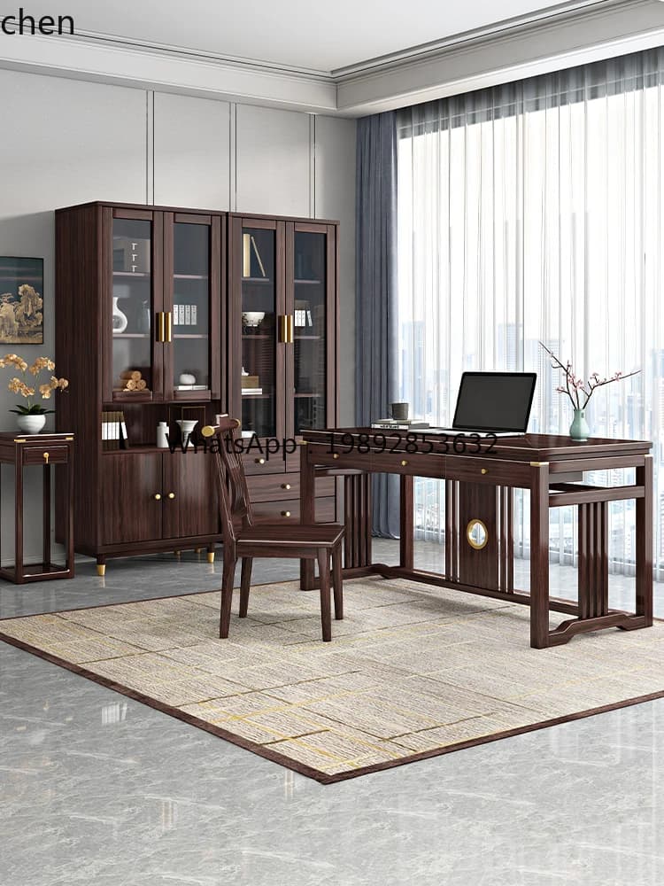 Solid Wood Desk Purple Sandalwood Study Furniture Home Light Luxury Calligraphy Painting Desk