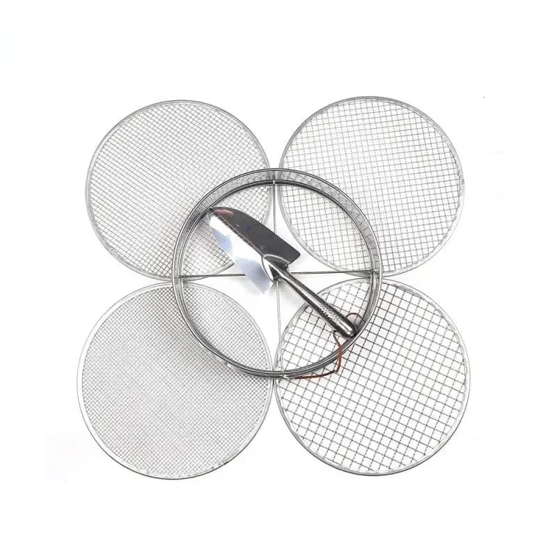 Yellow Garden Sieve Portable Sieve Compost Soil Plastic Sand Mesh Household Gardening Tools