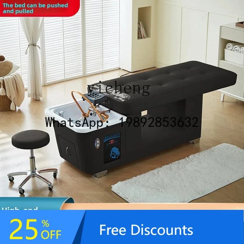 AA  hair treatment shampoo bed water circulation fumigation water heater integrated special massage push-pull bed