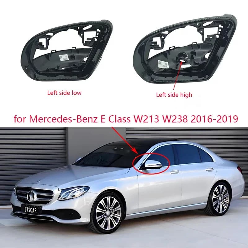 for Mercedes-Benz E Class W213 W238 2016 2017 2018 2019 Auto LHD Wing Mirror Frame Trim Housing Black