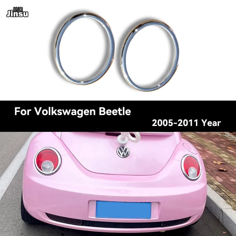 Auto Rear Lgihts Plating Cover for Volkswagen Beetle 2005 - 2011 Back Lamp Decorative Sticker Car Accessories