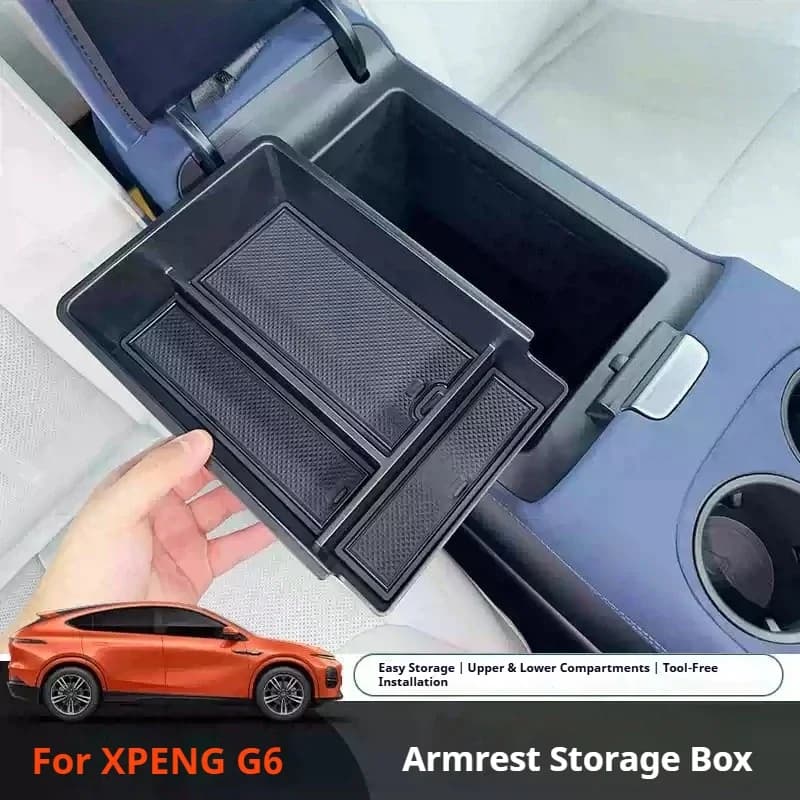 For XPENG G6 2026 Armrest Box Storage Box Interior Accessories for Modifying The Storage Compartment Under The Center Console