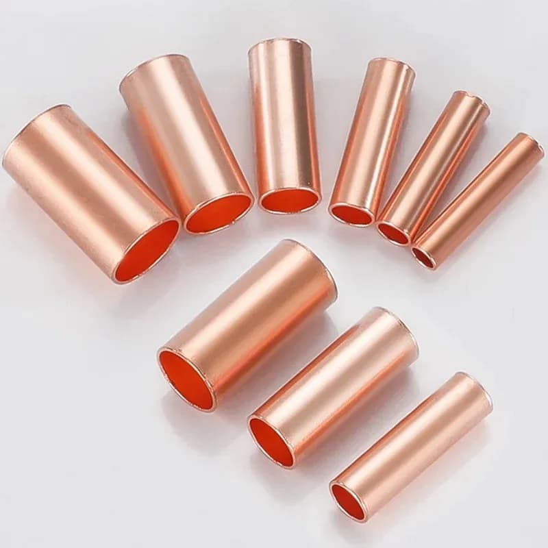 100pcs 1.5mm to 6mm Copper Connecting Pipe Wire Joint Small Copper Tube Terminal Cablackage