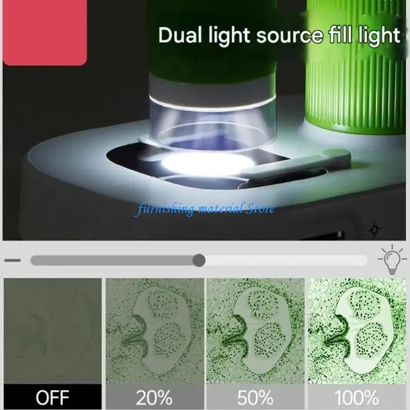 Y5GD 1000x Magnification Desktop & Handheld Magnifier with LED Lights for Kids