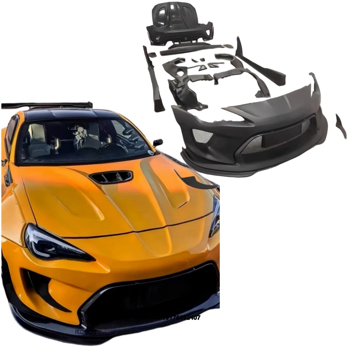 For GT86 Body Kit for BEZ Body Kit 86 BRZ Upgraded ROBOT Style Wide Body Kit With Front and Rear Bumper Spoilers