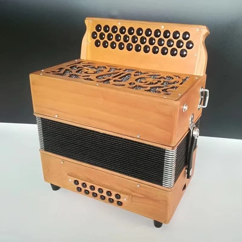 34K12B diatonic wooden accordion instrument