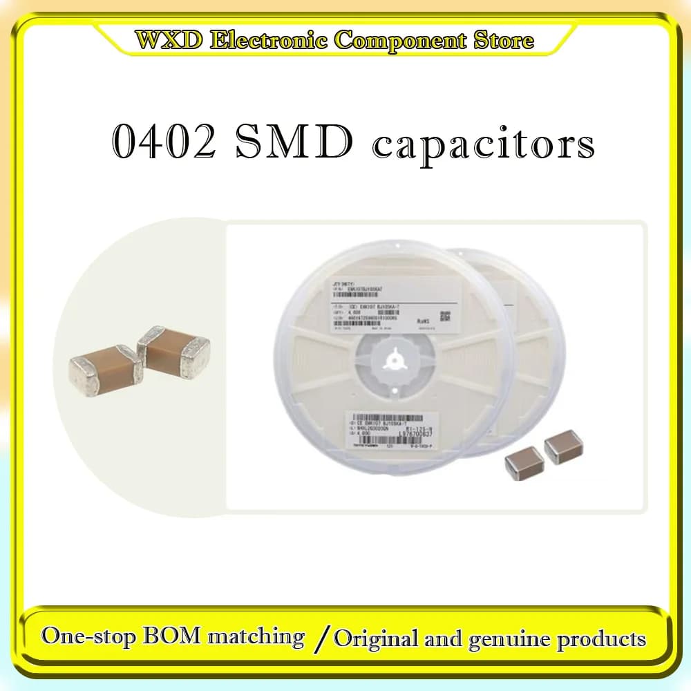 0402 SMD capacitance 100Pcs 10000Pcs 470nF 1uF 2.2uF 4.7uF 10uF 22uF 100uF 1.5uF 3.3uF 15uF