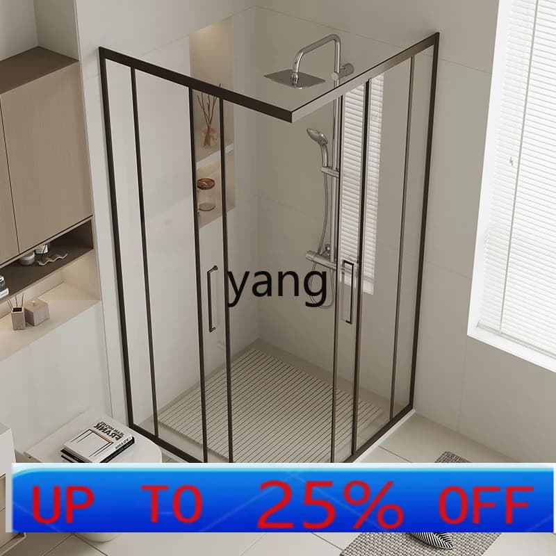 LH  very narrow right angle shower room L-shaped bathroom bath room rectangular wet and dry separation partition