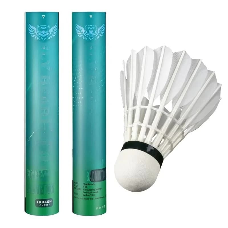 High Quality Professional Competition Training Duck Feather Badminton Shuttles Durable Cork Head for Players