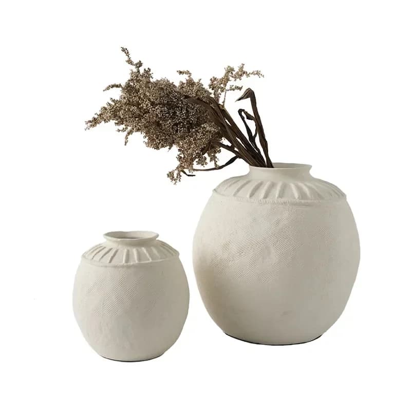 Handmade big-bellied ceramic vase