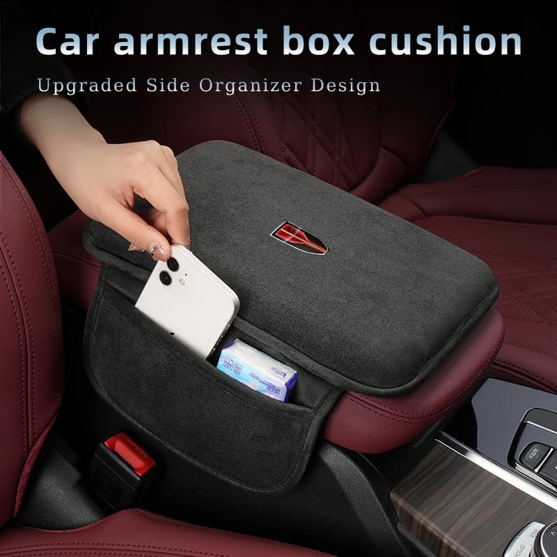 Car Armrest Box Cushion Elbow Storage Mat Console Protector Cover For Hongqi HS5 H5 H9 E-QH5 HS7 E-HS9 H7 E-HS3