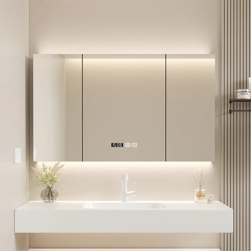 Bathroom smart mirror cabinet wall-mounted separate light defogging bathroom cabinets storage space saving bad schrank furniture
