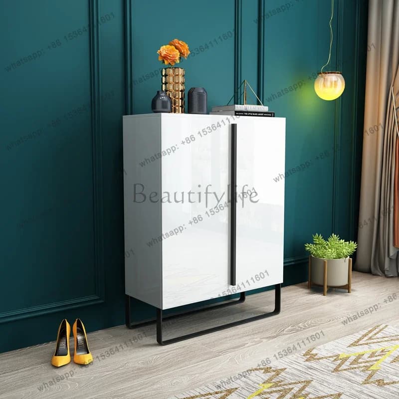 FG40Organizer Mobile Shoe Cabinet Storage Living Room Display Box Luxury Designer Shoe Shelf Slippers Gabinete Entrance Furnitur