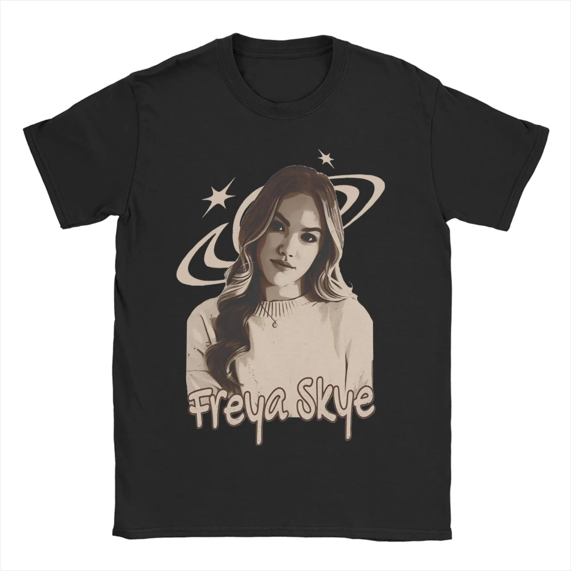 Freya Skyes  Men T Shirt  Casual Tee Shirt Short Sleeve Round Neck T-Shirts Pure Cotton Gift Clothing