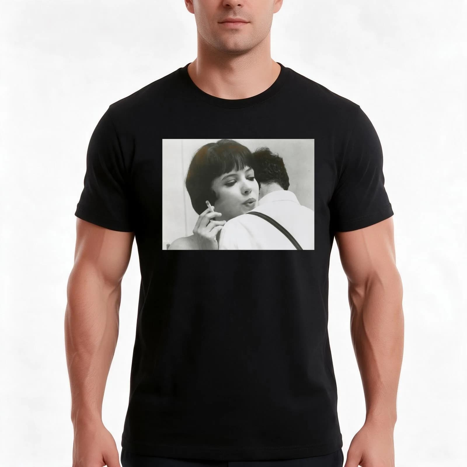 Vivre sa vie (Jean-Luc Godard) T-Shirt, Summer Casual Cotton Tee, Oversized Streetwear Tops, Vintage Graphic Print, 100% Cotton