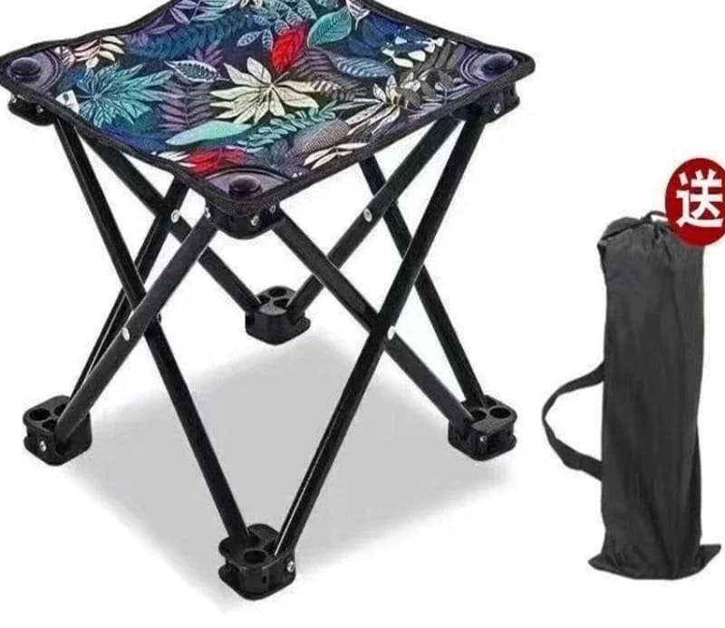 Outdoor folding chair bench fishing low stool sketch train four corner stool