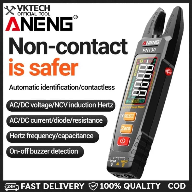 Intelligent Digital Multimeter ANENG PN130 Clamp Meter 4000 Counts AC/DC Voltage Current Protable Capacitance Resistance