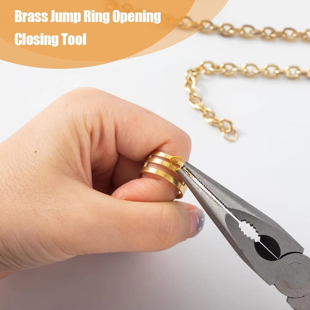 1Pc 17mm Copper Material Jump Ring Open Ring Tools for Jewelry Making DIY Craft Circle Bead Pliers Opening Loop Tools
