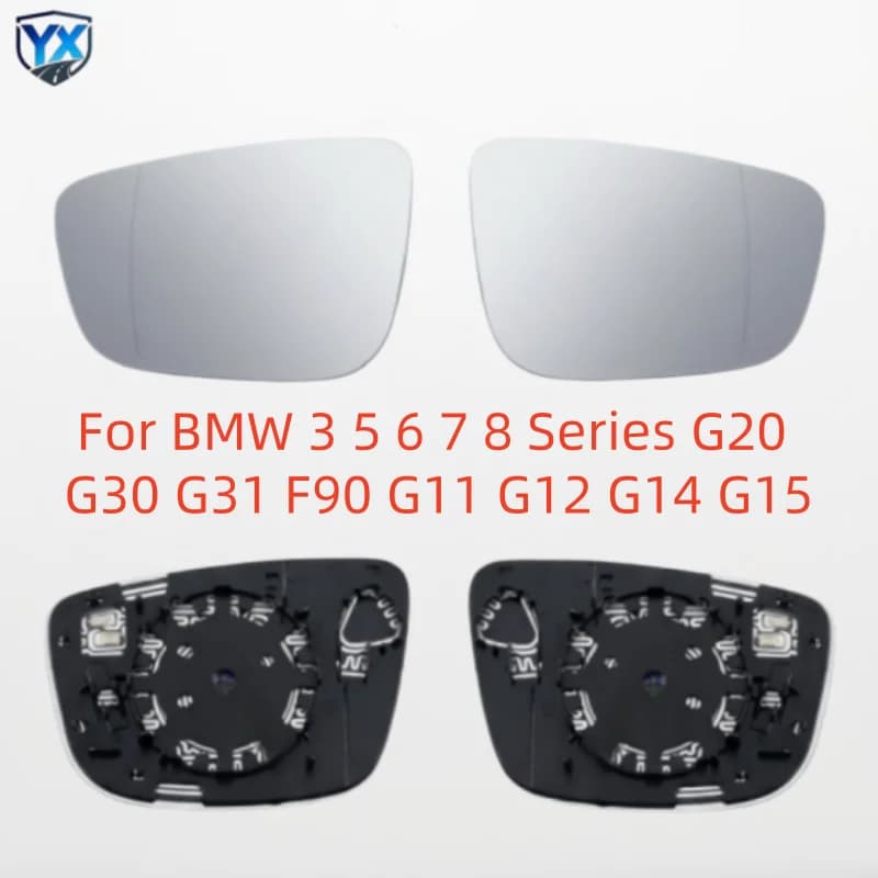 Left Right Heated Side Wing Rearview Mirror Glass Replacement Lens For BMW 3 5 6 7 8 Series G20 G30 G31 F90 G11 G12 G14 G15