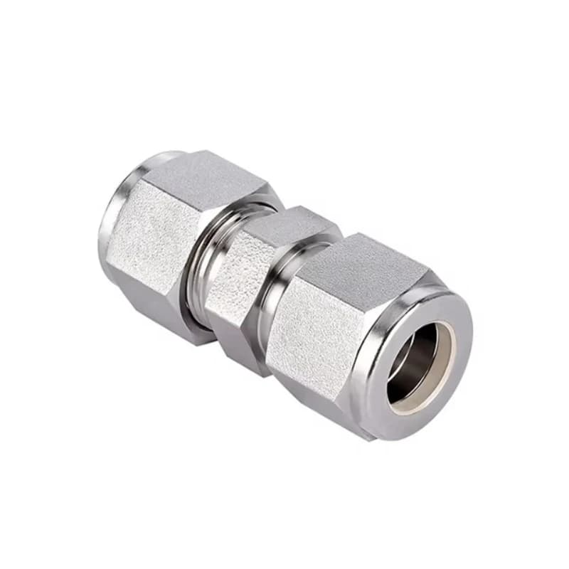316 304 Stainless Steel Compression Double Ferrule Bendable Pipe Fittings Straight Fittings Reducing Fittings