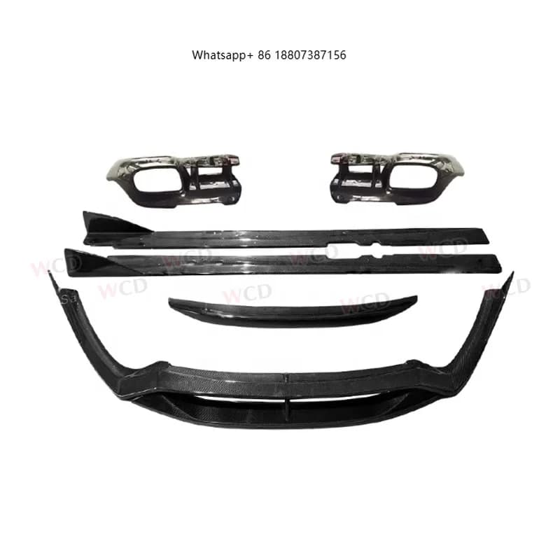 DMC Style Real Carbon Fiber Front Lip Rear Diffuser Side Skirts Rear Wing Spoiler forFerrari F12 Body Kit 2013+